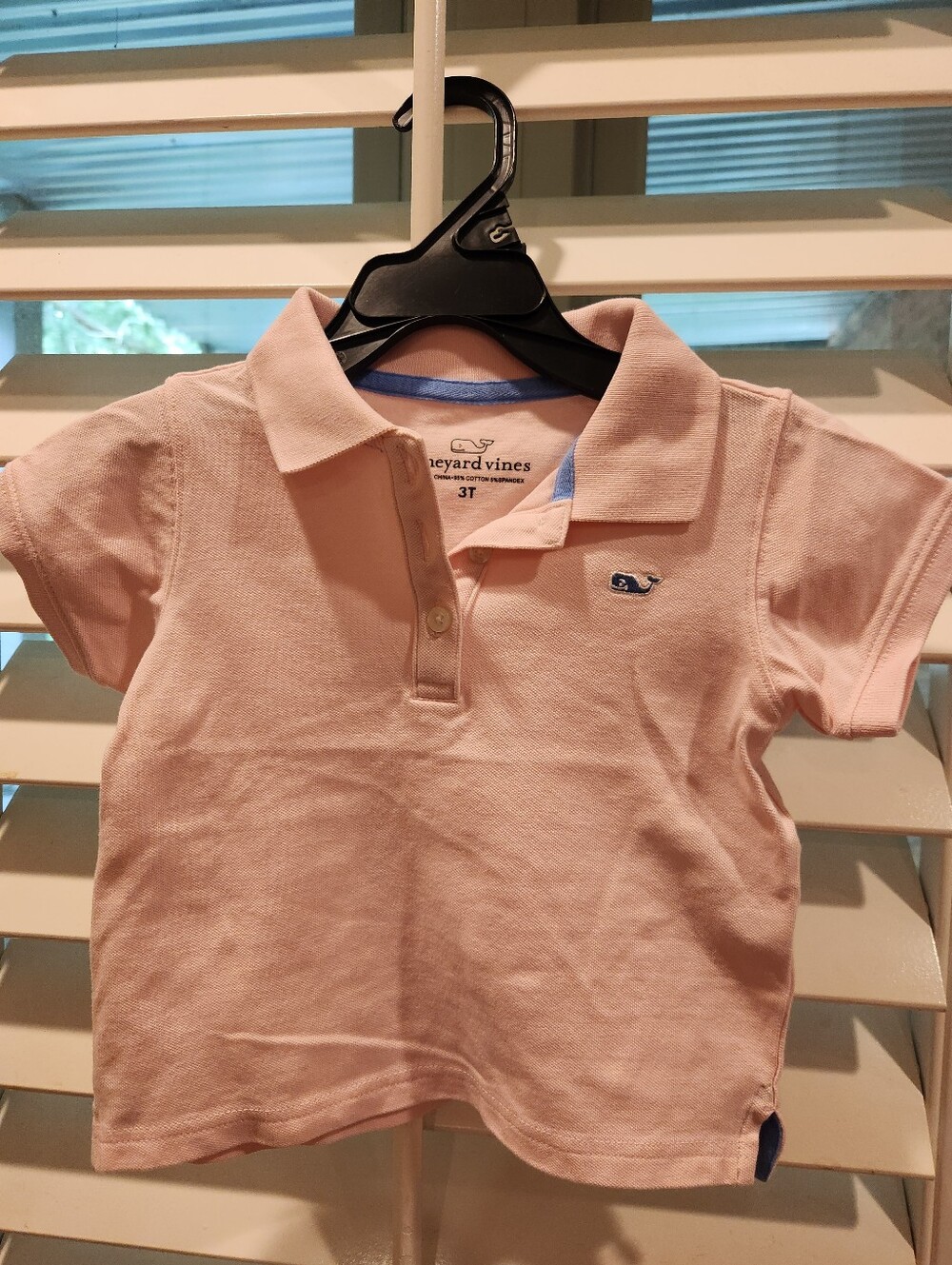 Vineyard Vines Toddler Polo in Pale Pink with Whale Logo